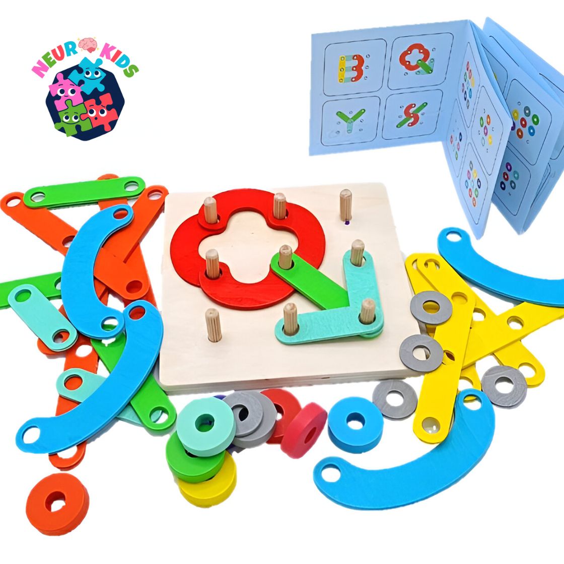 Tablero Geometrico Montessori De Madera