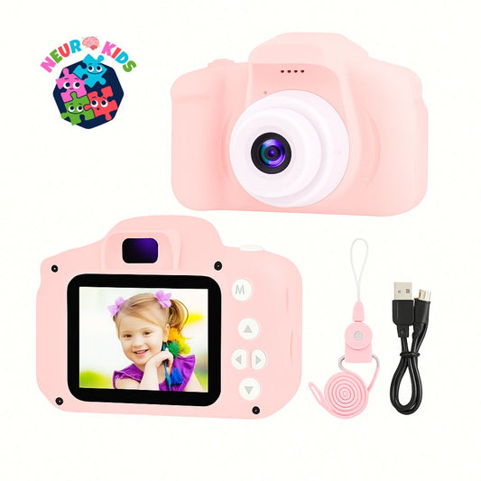 Mini Camara Ddad Digital Infantil Rosa